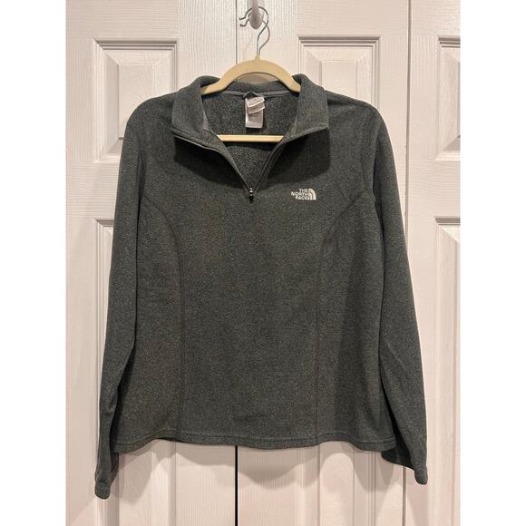 The North Face Sweaters - North Face Women’s 1/4 Zip Pullover Jacket TKA 100 Gray Fleece Size Large